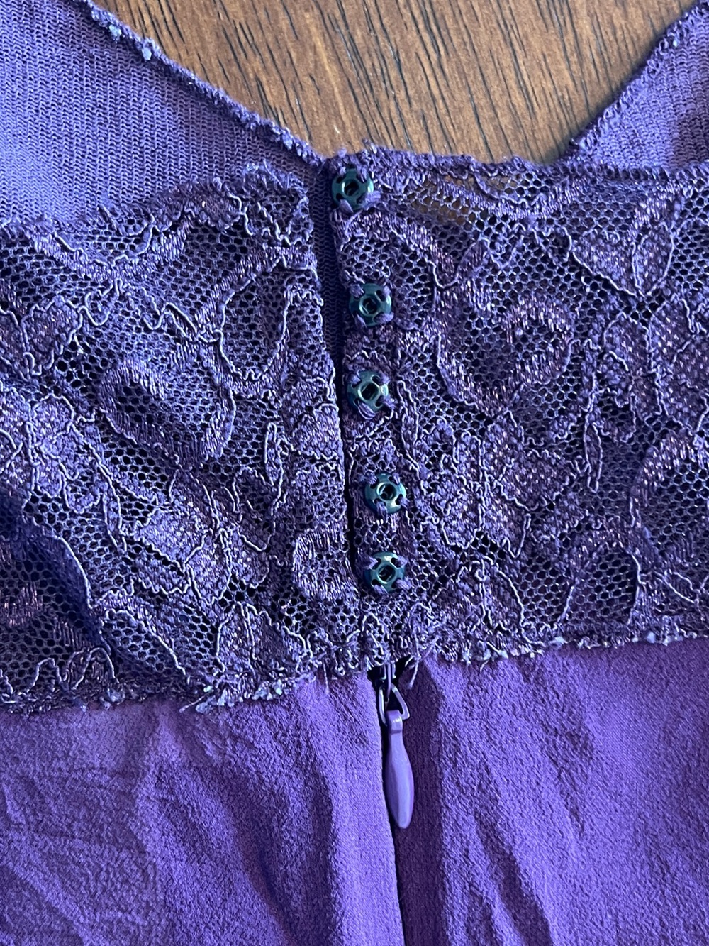 Vintage forever 21 100% silk purple sequin cami Y2K lace plum holy grail - Picture 4 of 6